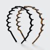 Zig Zag Headband 2pc- Black & Tort