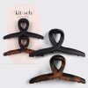 Black & Tort Loop Claw Clips 2pc Set - Large